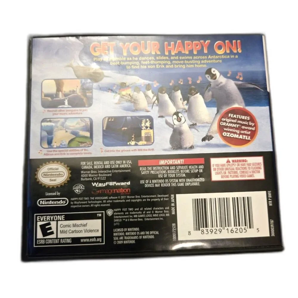 Happy Feet Two Nintendo DS 3DS (CIB w/Manual) Tested
